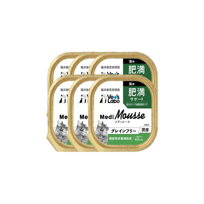 Medi無榖慕斯機能罐盒餐 貓用體態保健 - (一組6盒)