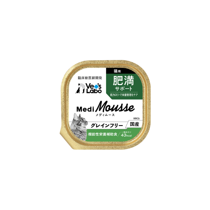 Medi無榖慕斯機能罐盒餐 貓用體態保健